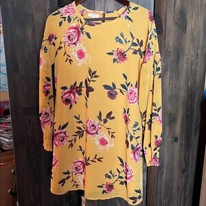 Maurices Mustard Floral Dress